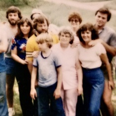Mom & her Family with Ed's parents Fred & La Vera, his brother Jack with his wife Donna, & their sons Ron & Travis