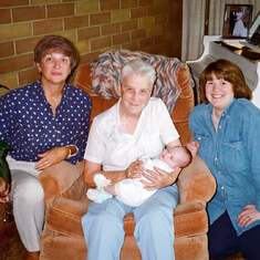 Linda with her Mother, daughter and granddaughter, 1997