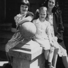 Linda (Center) wth sister and Mother around 1944