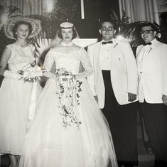 Wedding of Carol and Ken Samara June 15, 1957  Jim and Linda Reid, Best man and Maid of Honor