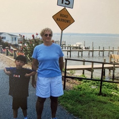 Linda and grand-nephew Brook 2006, Maryland 