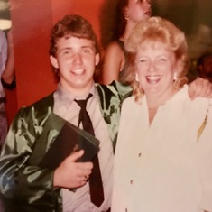 Chris and Mom at his high school graduation