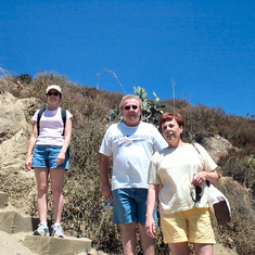 Hiking at Runyan Canyon in 2003