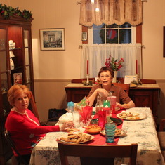 Mom and Aunt Suzanne - Christmas 2011
