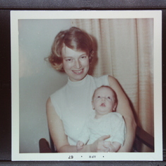 Proud mom with wonderful son Jim, circa 1967