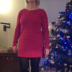 Linda trying on her new outfit on 18th December 2012.