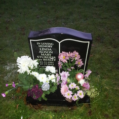 2014-12-27 16.17.02 Flowers added and memorial cleaned now 2 years to the hour. Love you forever. XXX