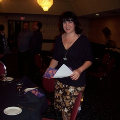 Lindsey at a retirement function