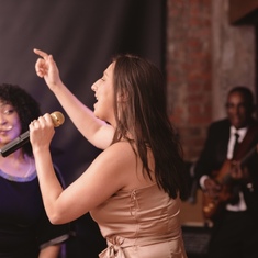 This is from our wedding (11/19/22).. Lindsey grabbed the mic and started singing/ rapping! 
