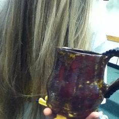 A really cool mug Lindy made in ceramics 