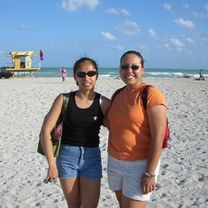 Lisa Fe and Lury enjoying a nice day at Miami Beach