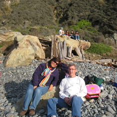 Lisa and John with kids in the background at Steep Ravine over winter break 2007