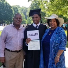 Chase with Papa Dean and GiGi 2019 Graduation