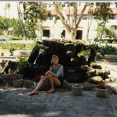 sitting on rock Honolulu June 1988