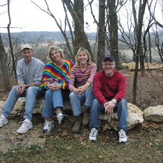 2005 Jan - Houston, Linda, Penny, and Doug - Lacina visit to Haleys in Owasso