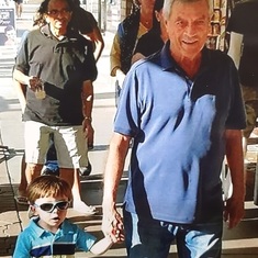 Larry and great grandson Adam Orstad taken in Palm Springs