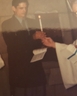 Receiving Alexandra's Baptismal candle
