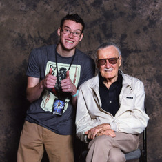 Logan and his hero Stan Lee at Comic Con