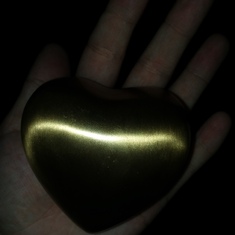 We got his ashes.. golden heart urn