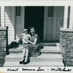 1946 or 47 Lois and Jack at Mam Lou's, Mitchell, Louisiana