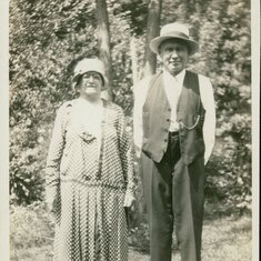 1925  Lois' granparent Kirsten & Hans Christian Hansen, by Aunt Carrie