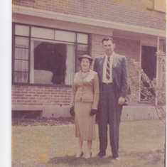 1956 Lois & John, Park Forest, when John worked in the Chicago Stockyards