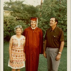 1974 Lois, Vic, John at Pamela Circle