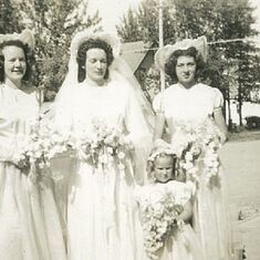 Lois, Iva, Shirley unknown flowergirl