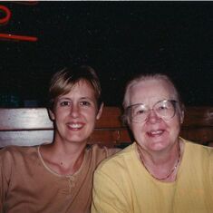 Mom & Mary Ellen 1997 at Johnny D's in Davis Square