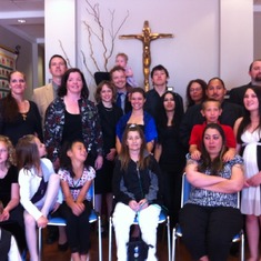 Her extended family, all gathered for her funeral at St. Pauls, May 2011.