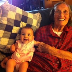 G-Mom and great-granddaughter Kathleen Howell (8 mos) Aug 2013