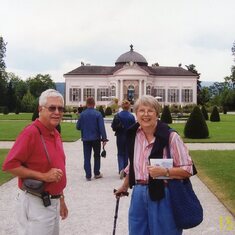 Melk Abbey Compex, Austria with cousin Lloyd Thorson. August 15, 2004