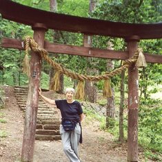 Torii gate at the Hida Folk Village, Japan.  May 2004