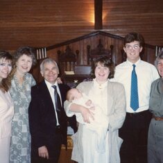 Mitchell's baptismal and Lois's 59th Birthday.  June 24, 1990