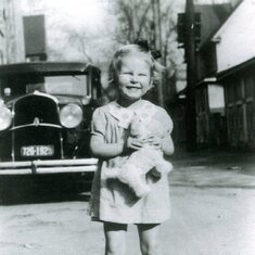 Ever the optimist. Lois age 2.  1933