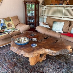Finished product/table in our living room in Heikendorf/Germany
