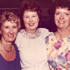 Sondy Adams-Walczak, Lois and Susan Carney at wedding. June 6, 1987