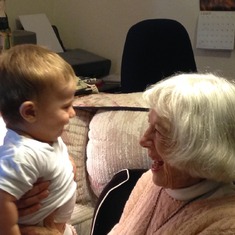 August 2014 - Lois with Cordell (great grandson)