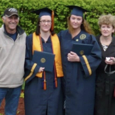 My college graduation 2009 with dad, heidi, me & mom