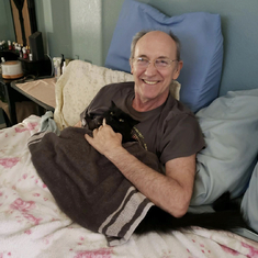 Dad & his kitty cat, Princy 