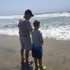 Beach days...Dad & Aidan 
