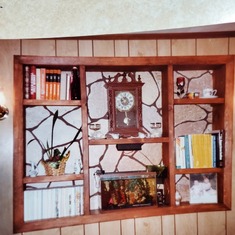 Lon made this bookcase in the wall