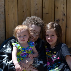 Great Grandma & 2 Great Grand Daughter's Alexis & Aubree at my brother Dale's place in Peterborough Ontario Canada so Mom could see her grand kid'.  Mom & Dad lives in Oshawa, Ontario they live 45 mins away.  .