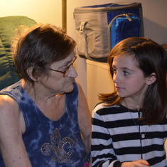 Great Grandma & Great Grand Daughter Alexis Pileggi she always loved it when she was there with us.  She asked to talk to her the night before her passing.