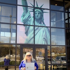 Mom here I am finally a Citizen of the US just like You 