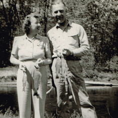 Heinie and Mae Houtman fishing