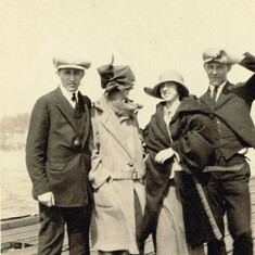 Heinie and Mae on the left with friends