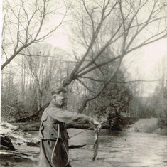 Heinie Houtman fishing the Pine River