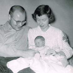Loren and Lyn with Dirck Jeff when he is 8 days old