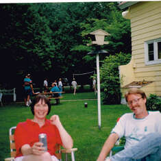 Jeff at Houtman Family reunion with Sue Corbett